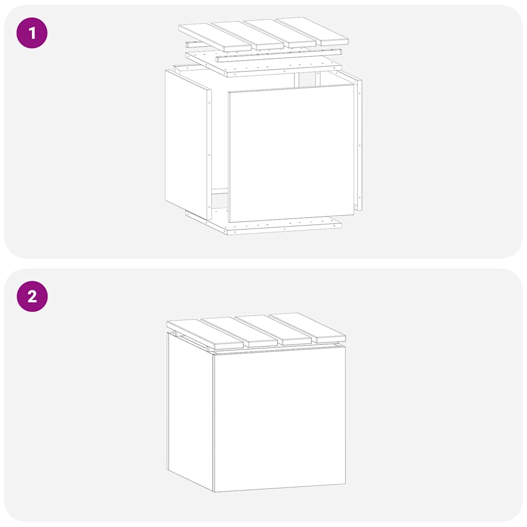 vidaXL Παγκάκι κήπου Μαύρο 40 x 40 x 43 cm Ατσάλι