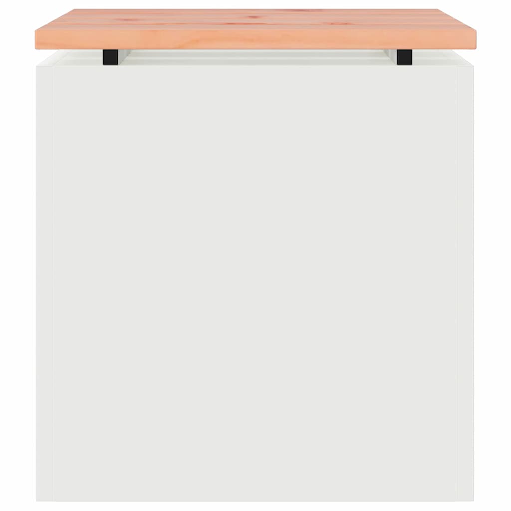 vidaXL Παγκάκι κήπου Λευκό 40 x 40 x 43 cm Ατσάλι