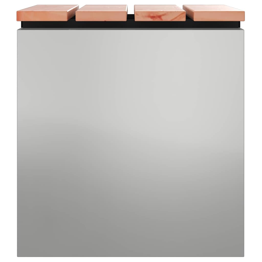 vidaXL Παγκάκι κήπου Ασημί 40 x 40 x 43 cm Γαλβανισμένος χάλυβας