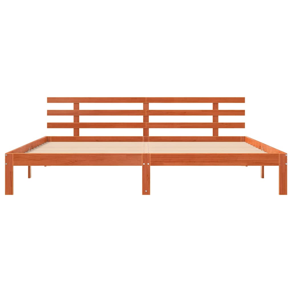 vidaXL Σκελετός Κρεβατιού Κερωτό καφέ 203.5 x 205.5 x 69.5 εκ