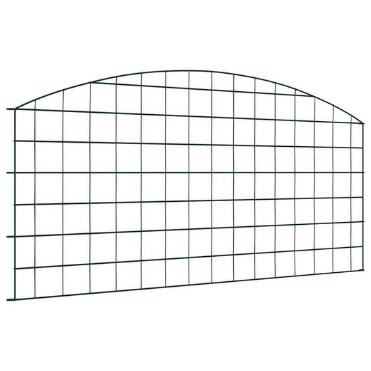 vidaXL Σετ φράχτη για λιμνούλες 5 pcs Πράσινο 100 x 50 cm Ατσάλι