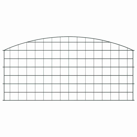vidaXL Σετ φράχτη για λιμνούλες 5 pcs Πράσινο 100 x 50 cm Ατσάλι