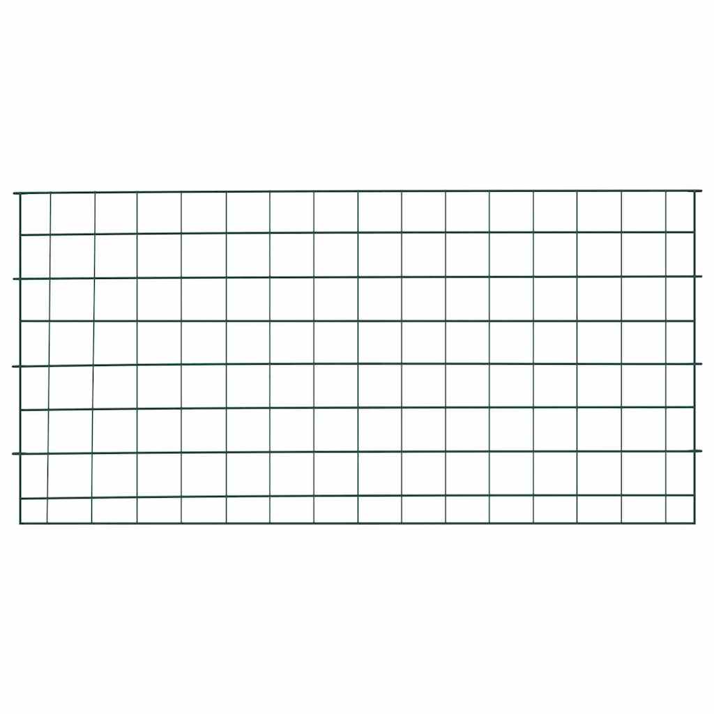 vidaXL Σετ φράχτη για λιμνούλες 5 pcs Πράσινο 100 x 50 cm Ατσάλι