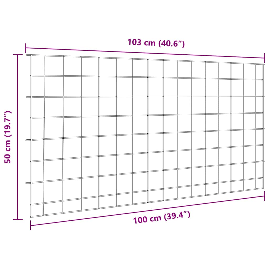 vidaXL Σετ φράχτη για λιμνούλες 5 pcs Πράσινο 100 x 50 cm Ατσάλι