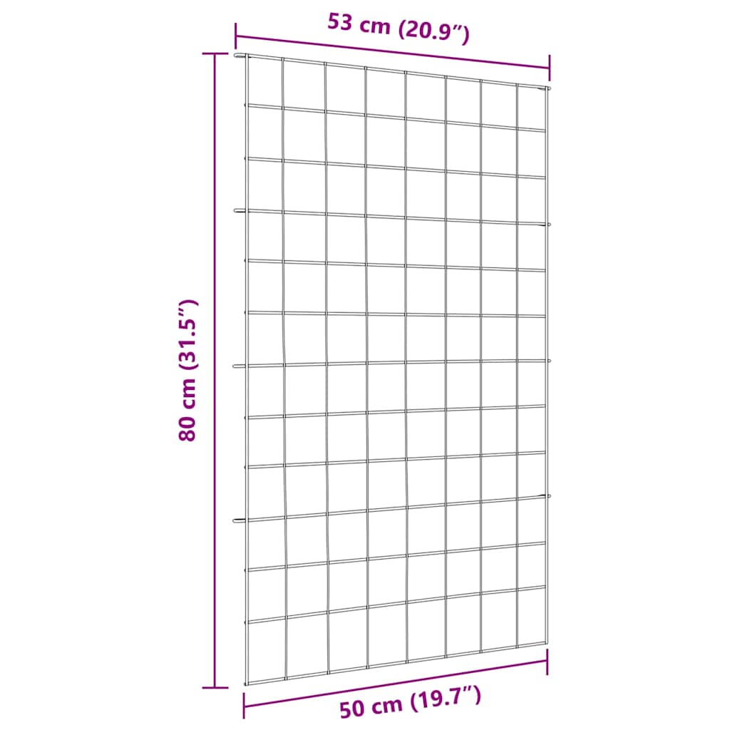 vidaXL Σετ φράχτη για λιμνούλες 8 pcs Πράσινο 50 x 80 cm Ατσάλι