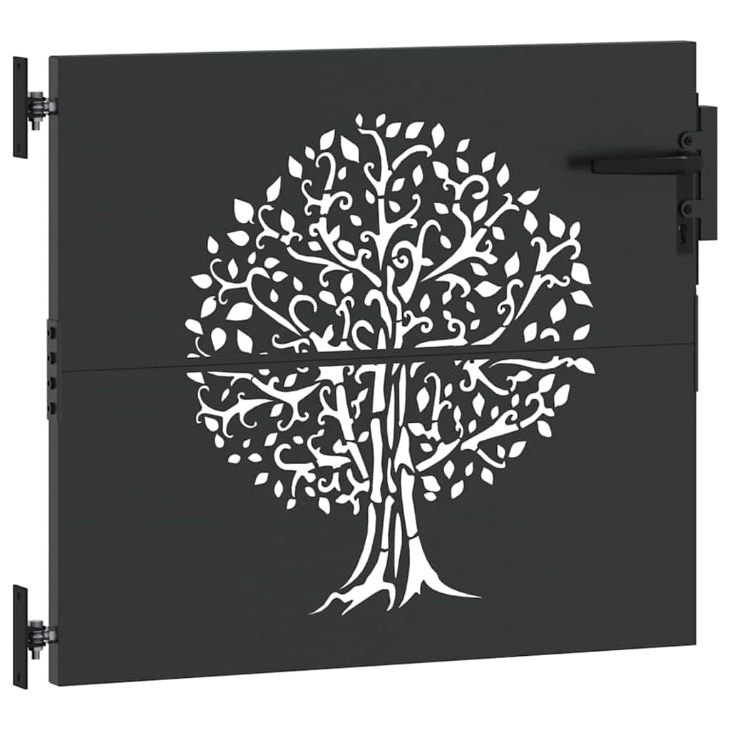 vidaXL Πύλη Κήπου 85 x 100 cm Ατσάλι με Επικάλυψη Πούδρας Κλειδώσιμο