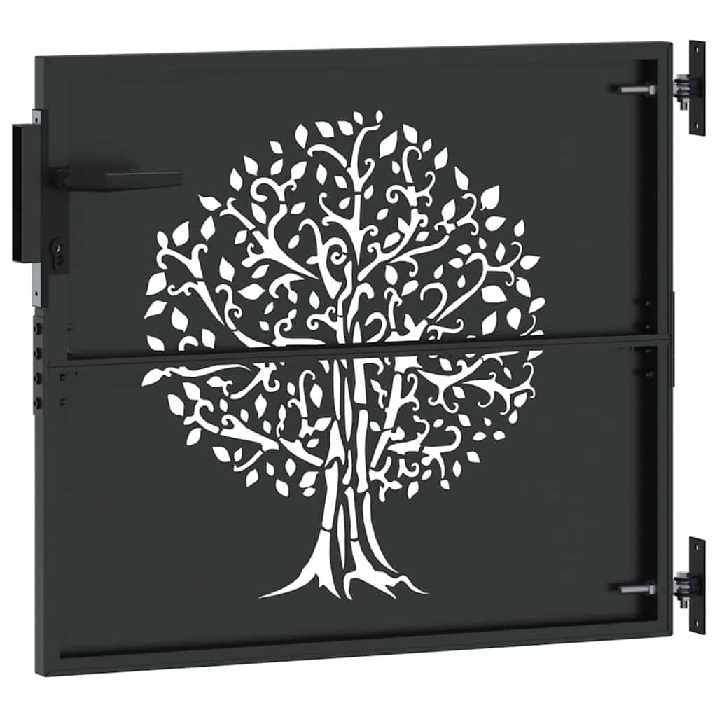 vidaXL Πύλη Κήπου 85 x 100 cm Ατσάλι με Επικάλυψη Πούδρας Κλειδώσιμο