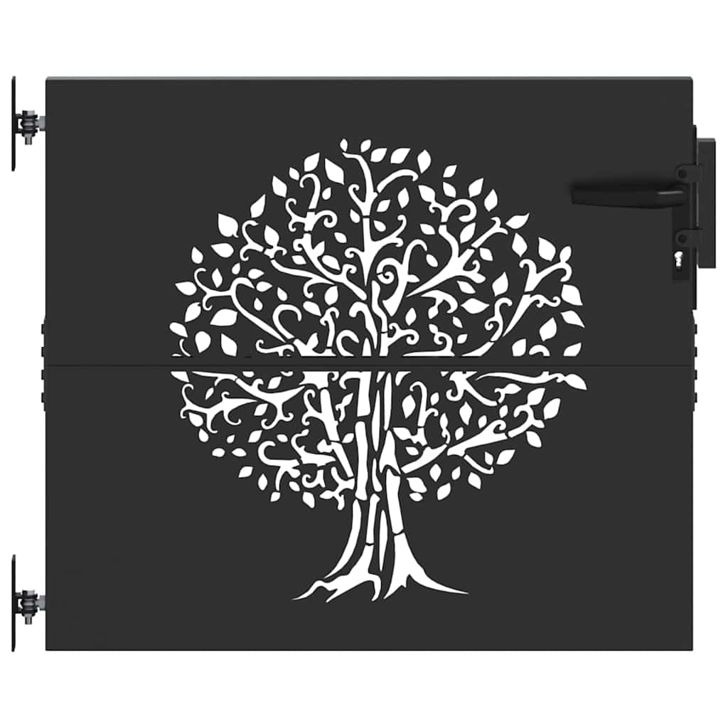 vidaXL Πύλη Κήπου 85 x 100 cm Ατσάλι με Επικάλυψη Πούδρας Κλειδώσιμο