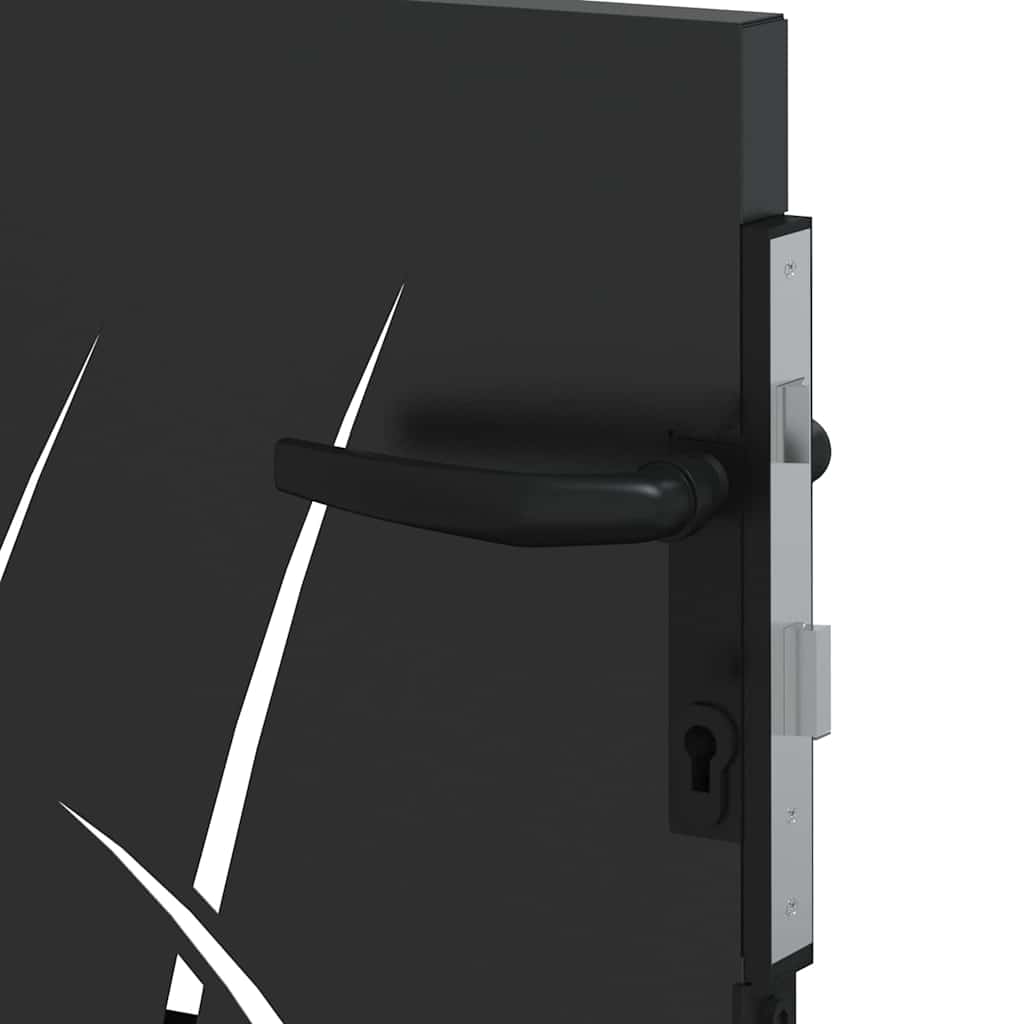 vidaXL Πύλη Κήπου Μαύρο 85 x 100 cm Ατσάλι με Επικάλυψη Πούδρας