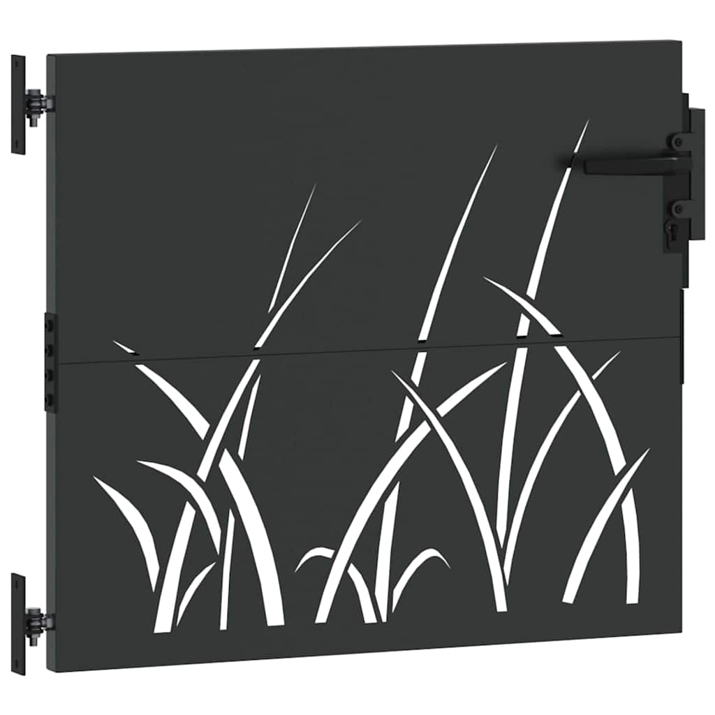 vidaXL Πύλη Κήπου Μαύρο 85 x 100 cm Ατσάλι με Επικάλυψη Πούδρας