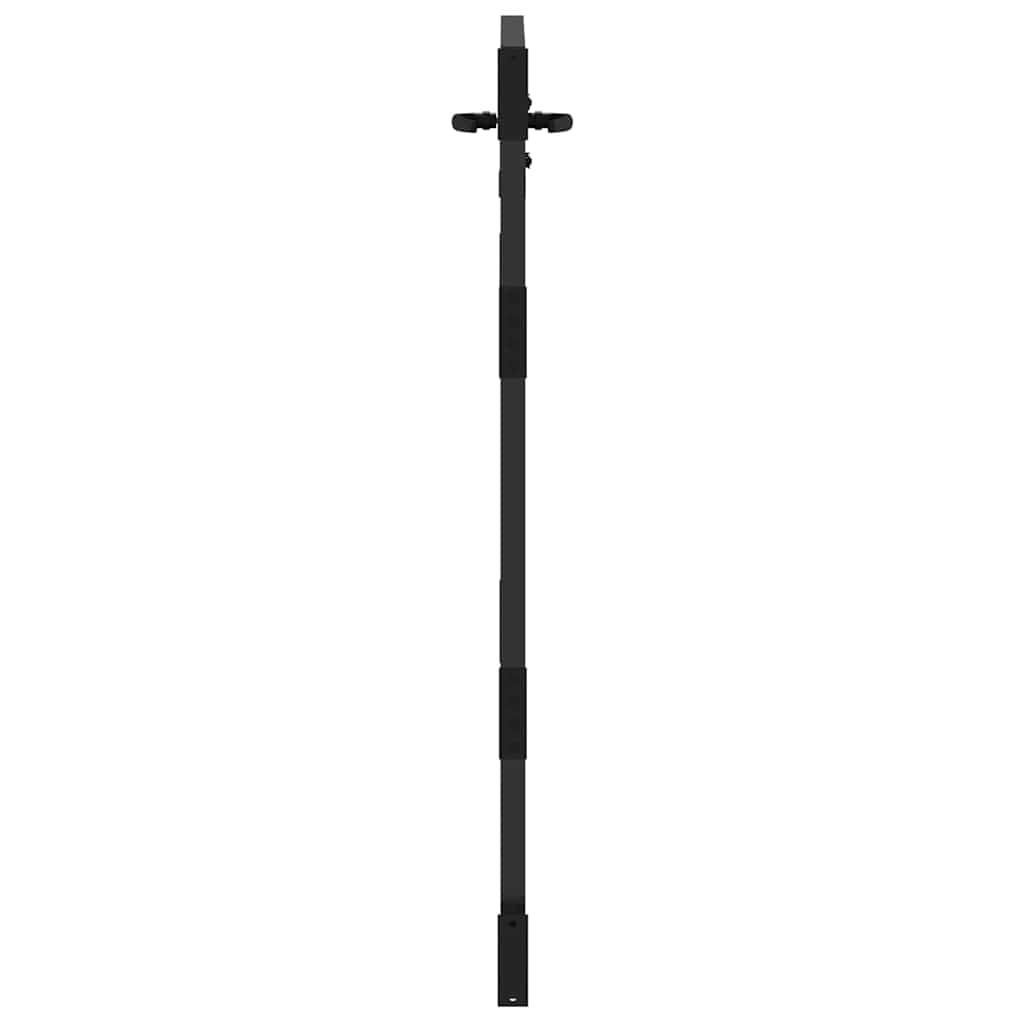 vidaXL Πύλη Κήπου Μαύρο 85 x 125 cm Ατσάλι με Επικάλυψη Πούδρας