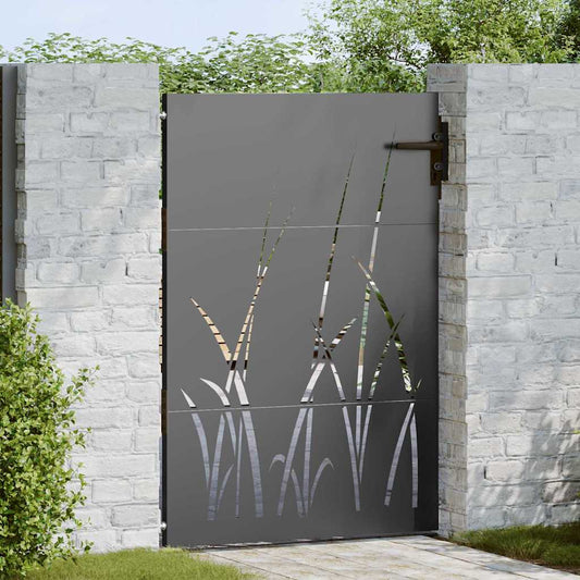 vidaXL Πύλη Κήπου Μαύρο 85 x 150 cm Ατσάλι με Επικάλυψη Πούδρας