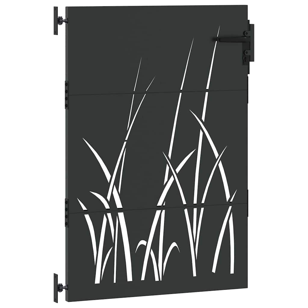 vidaXL Πύλη Κήπου Μαύρο 85 x 150 cm Ατσάλι με Επικάλυψη Πούδρας