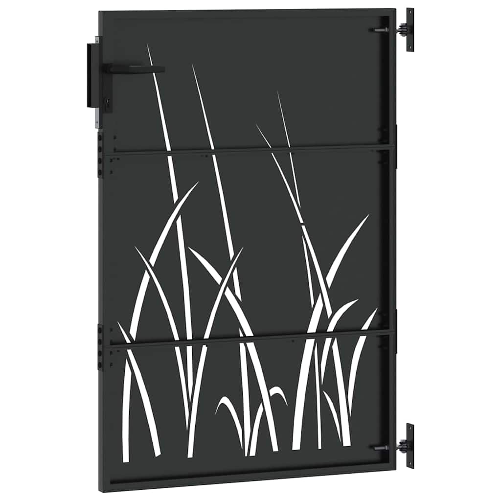 vidaXL Πύλη Κήπου Μαύρο 85 x 150 cm Ατσάλι με Επικάλυψη Πούδρας