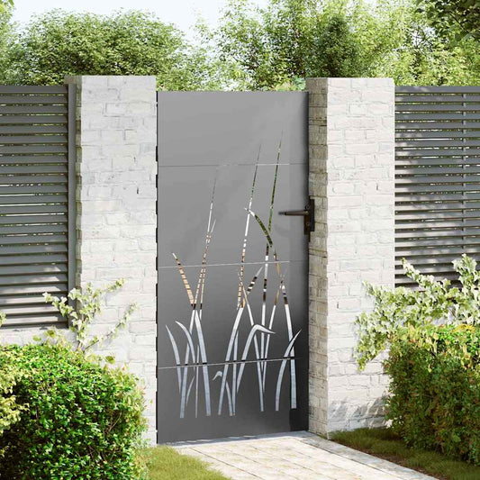 vidaXL Πύλη Κήπου Μαύρο 85 x 175 cm Ατσάλι με Επικάλυψη Πούδρας