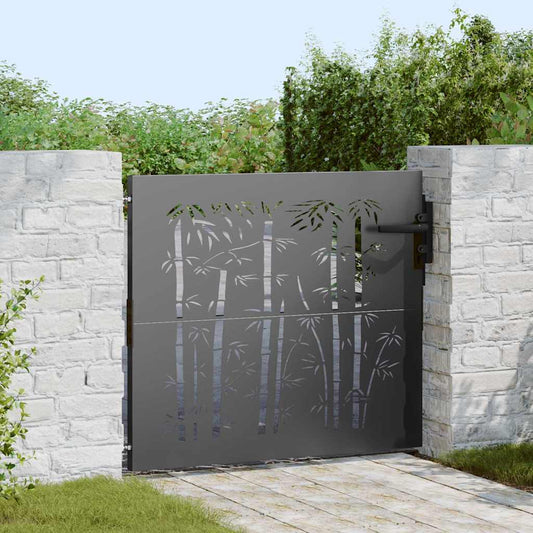 vidaXL Πύλη Κήπου 85 x 100 cm Ατσάλι με Επικάλυψη Πούδρας Μαύρο