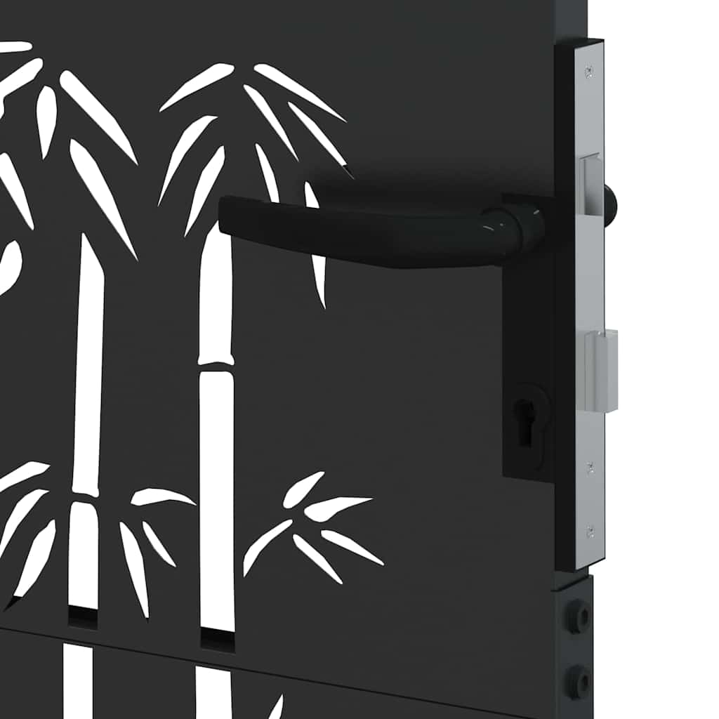 vidaXL Πύλη Κήπου Μαύρο 94 x 125 εκ Ατσάλι με Επικάλυψη Πούδρας