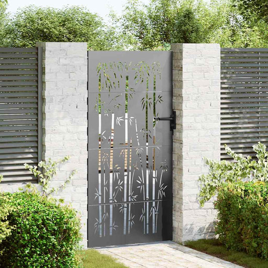 vidaXL Πύλη Κήπου 85 x 175 cm Ατσάλι με Επικάλυψη Πούδρας Μαύρο
