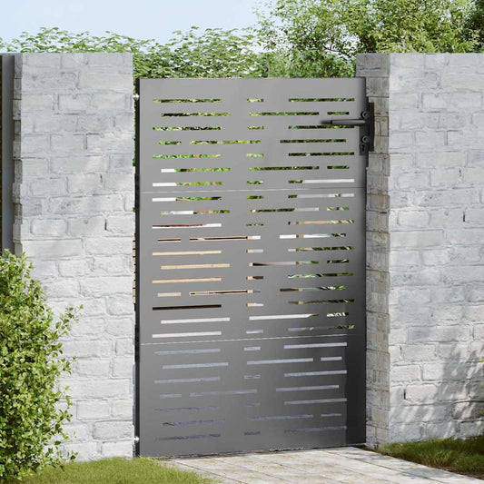 vidaXL Πύλη Κήπου Μαύρο 85 x 150 cm Ατσάλι με Επικάλυψη Πούδρας