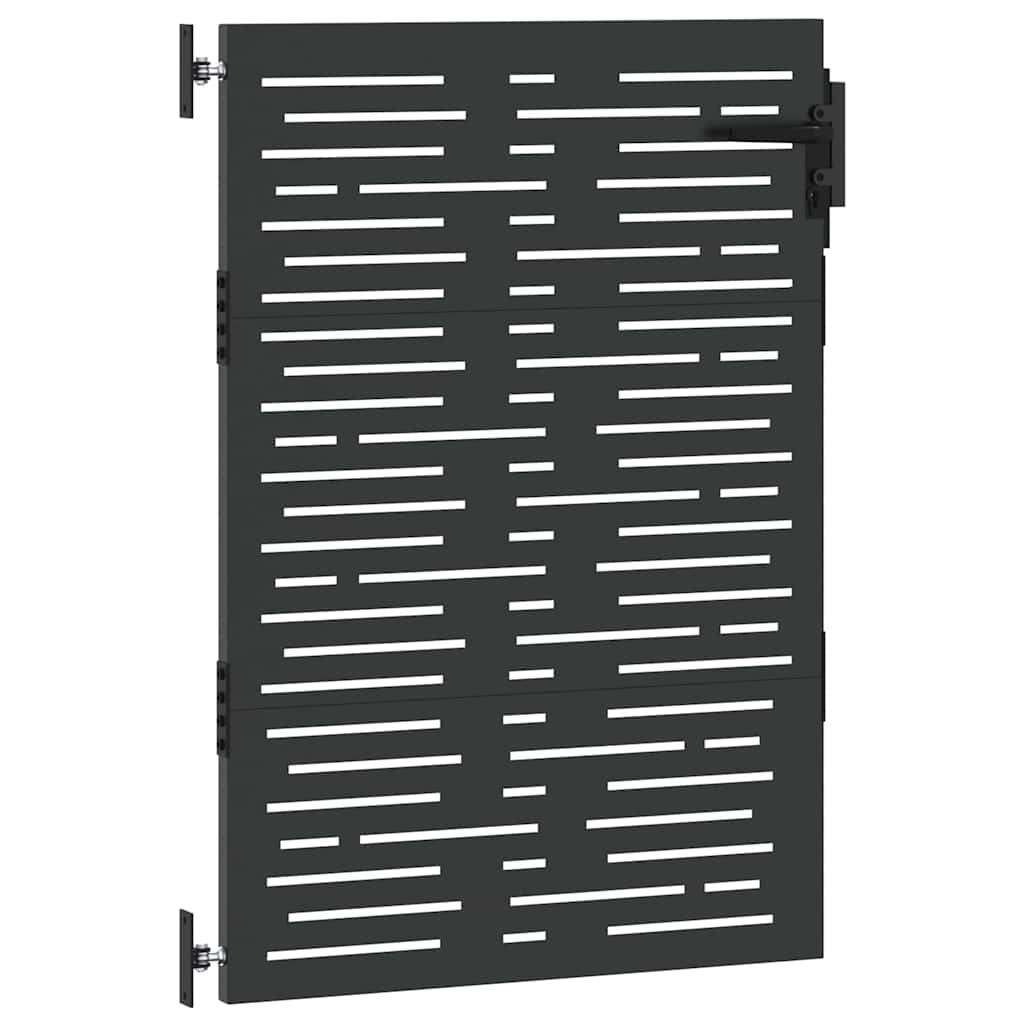 vidaXL Πύλη Κήπου Μαύρο 85 x 150 cm Ατσάλι με Επικάλυψη Πούδρας