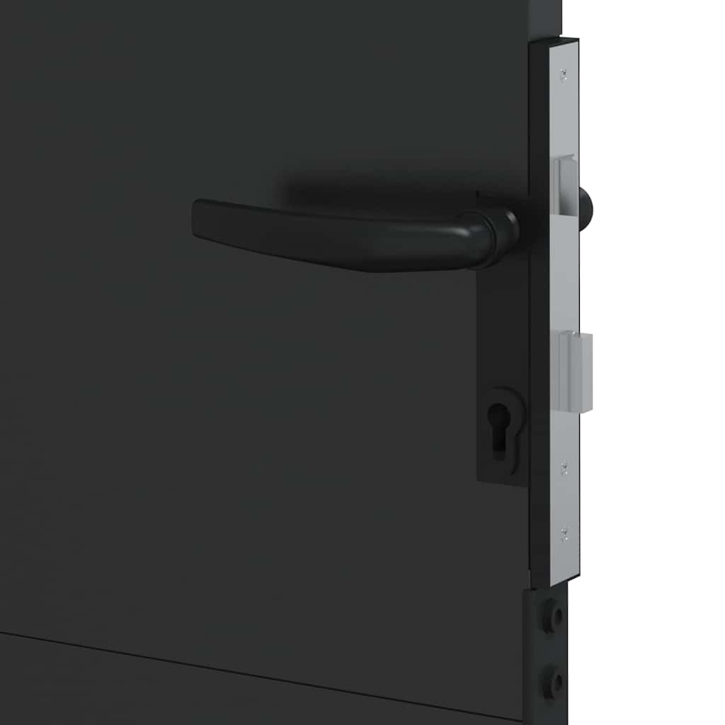 vidaXL Πύλη Κήπου Μαύρο 85 x 100 cm Ατσάλι με Επικάλυψη Πούδρας