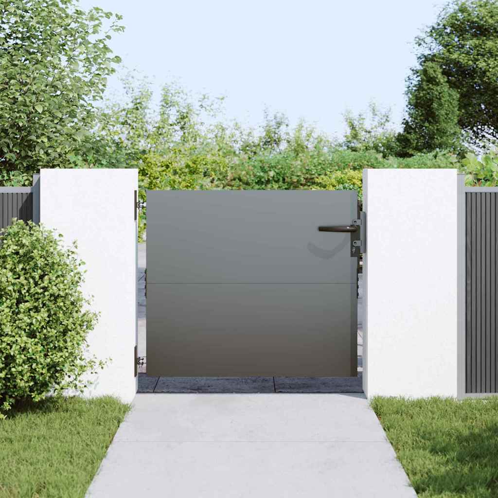 vidaXL Πύλη Κήπου Μαύρο 85 x 100 cm Ατσάλι με Επικάλυψη Πούδρας