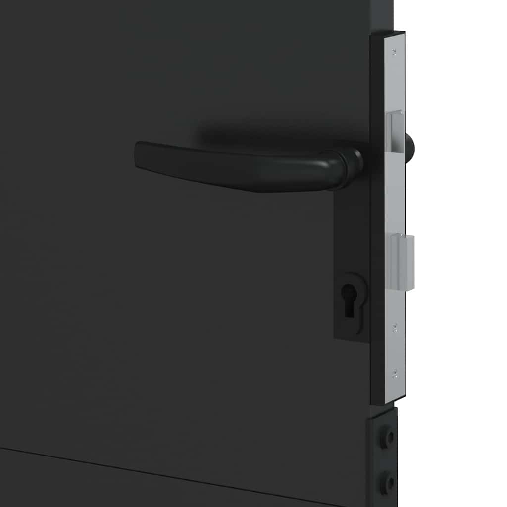 vidaXL Πύλη Κήπου Μαύρο 85 x 125 cm Ατσάλι με Επικάλυψη Πούδρας