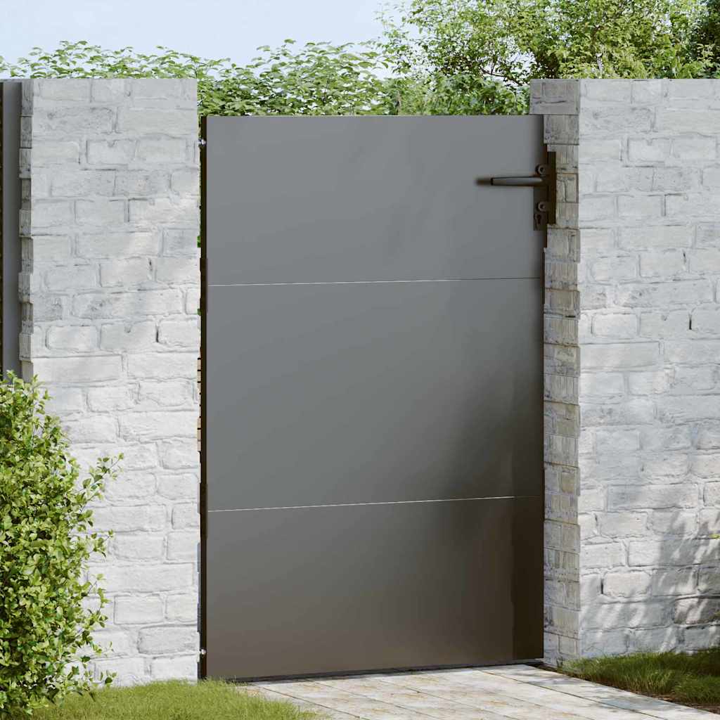 vidaXL Πύλη Κήπου Μαύρο 85 x 125 cm Ατσάλι με Επικάλυψη Πούδρας