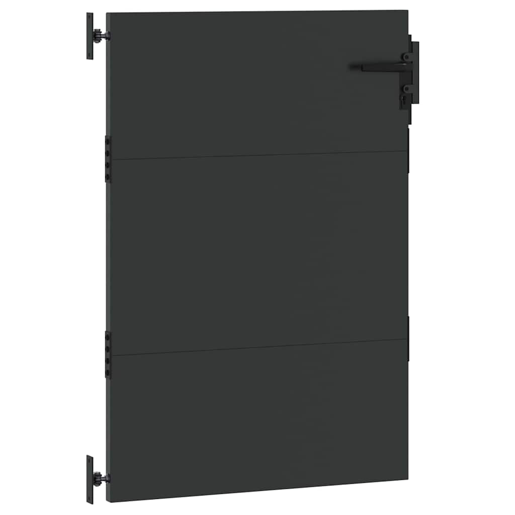 vidaXL Πύλη Κήπου Μαύρο 85 x 125 cm Ατσάλι με Επικάλυψη Πούδρας