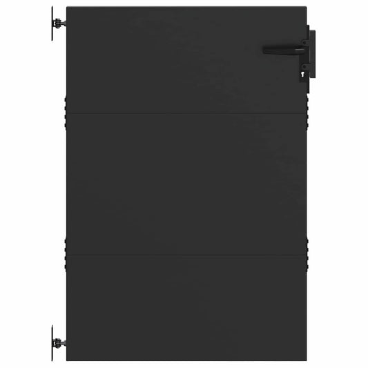 vidaXL Πύλη Κήπου Μαύρο 85 x 125 cm Ατσάλι με Επικάλυψη Πούδρας