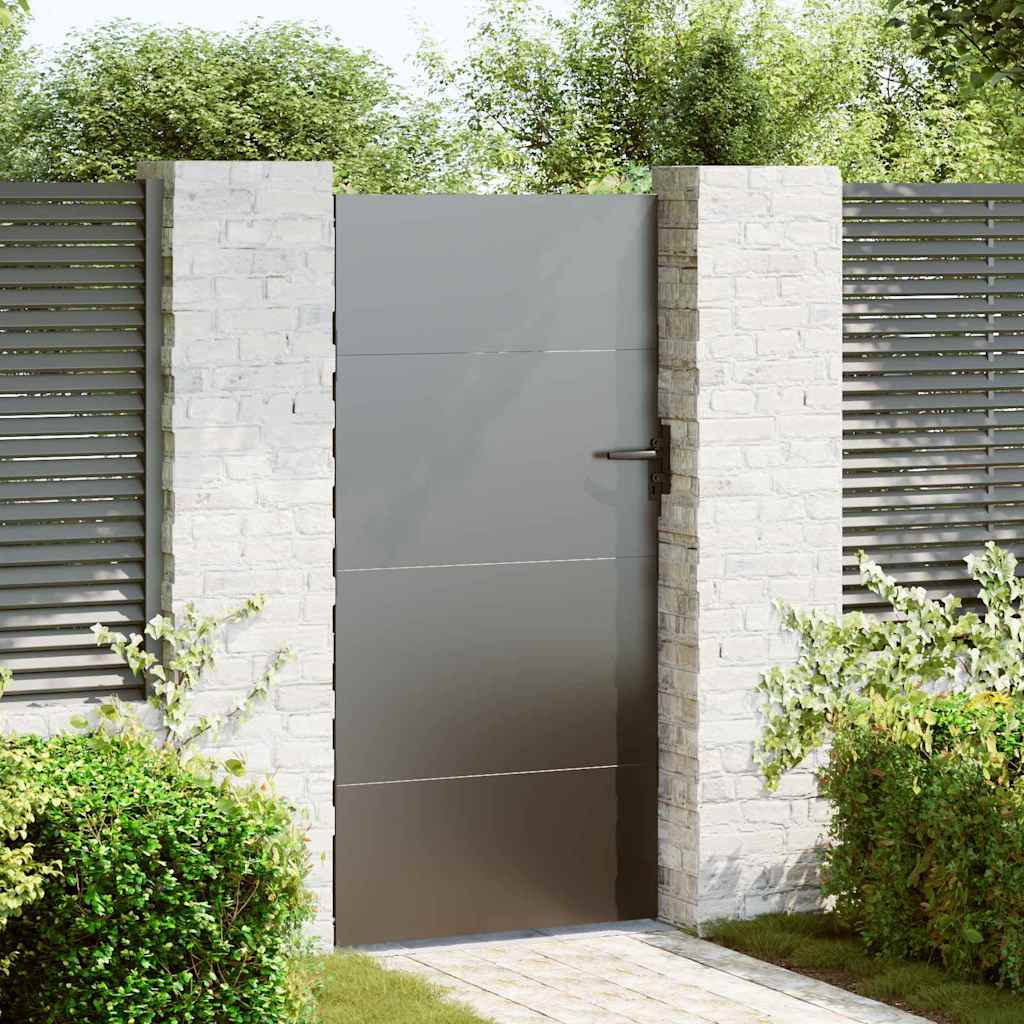 vidaXL Πύλη Κήπου Μαύρο 85 x 175 cm Ατσάλι με Επικάλυψη Πούδρας