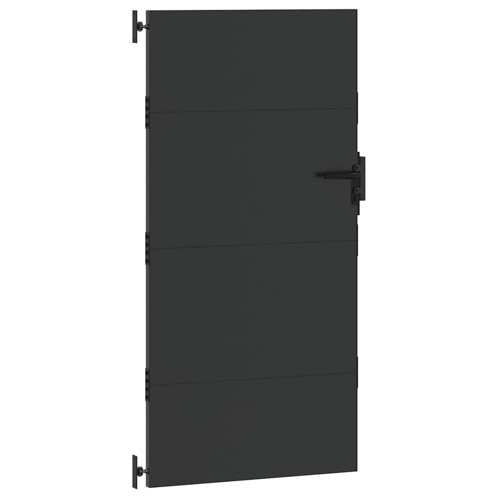 vidaXL Πύλη Κήπου Μαύρο 85 x 175 cm Ατσάλι με Επικάλυψη Πούδρας