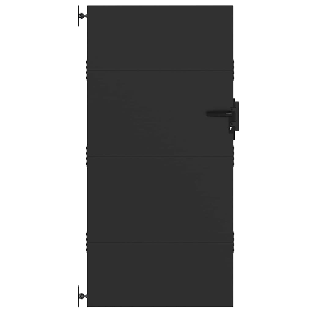 vidaXL Πύλη Κήπου Μαύρο 85 x 175 cm Ατσάλι με Επικάλυψη Πούδρας