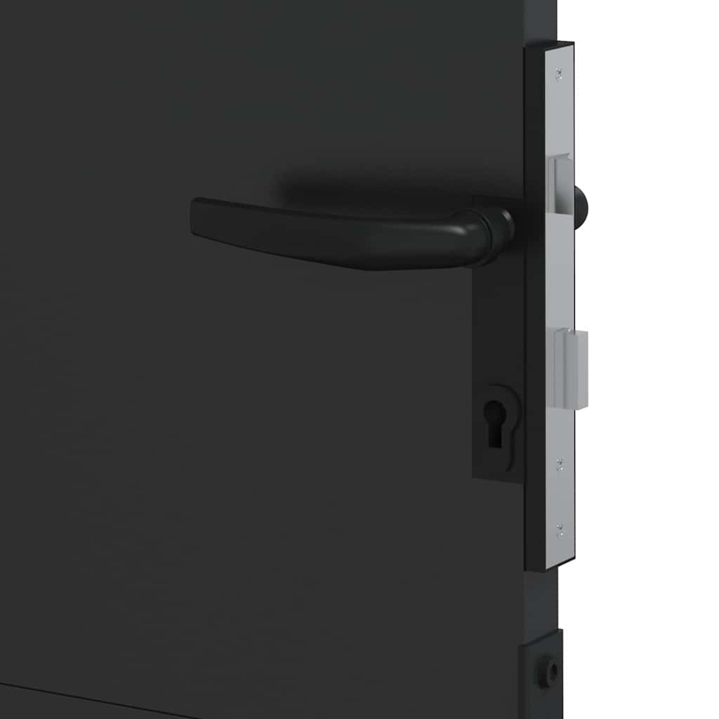 vidaXL Πύλη Κήπου Μαύρο 85 x 200 cm Ατσάλι με Επικάλυψη Πούδρας