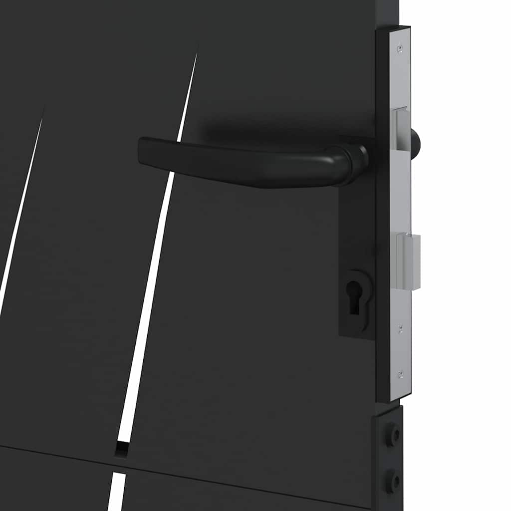 vidaXL Πύλη Κήπου Μαύρο 105 x 125 cm Ατσάλι με Επικάλυψη Πούδρας
