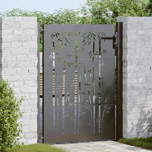 vidaXL Πύλη Κήπου Μαύρο 110 x 130 cm Χάλυβας με επίστρωση πούδρας