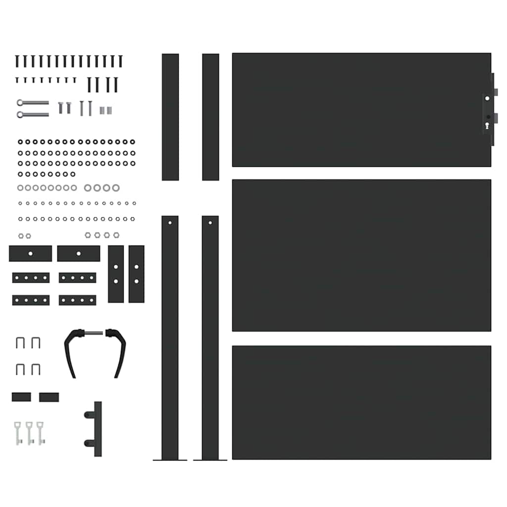 vidaXL Πύλη Κήπου Μαύρο 105 x 150 cm Ατσάλι με Επικάλυψη Πούδρας