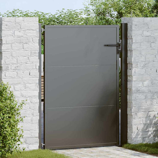 vidaXL Πύλη Κήπου Μαύρο 110 x 130 cm Χάλυβας με επίστρωση πούδρας
