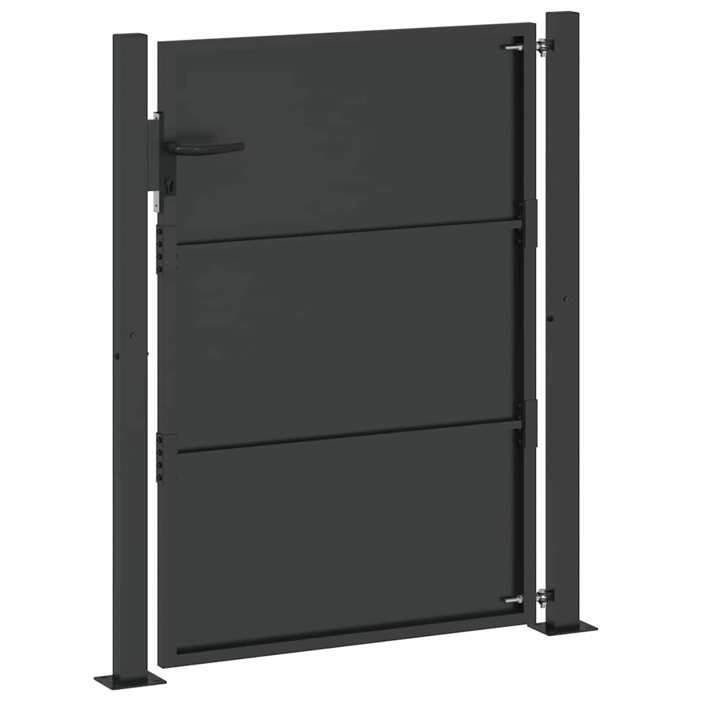 vidaXL Πύλη Κήπου Μαύρο 110 x 130 cm Χάλυβας με επίστρωση πούδρας