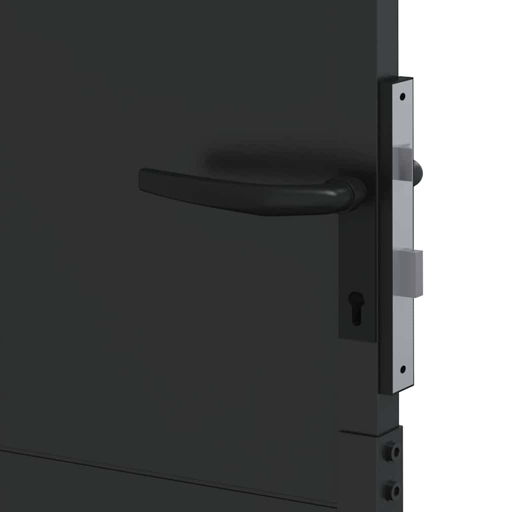 vidaXL Πύλη Κήπου Μαύρο 110 x 155 εκ Χάλυβας με επίστρωση πούδρας