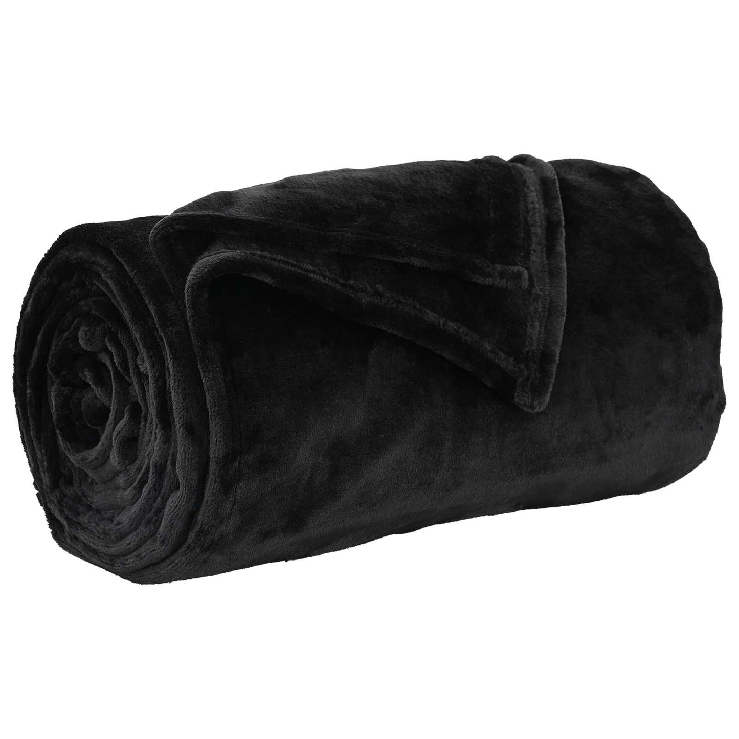 vidaXL Κουβέρτα Μαύρο 150 x 200 cm Μαλλί