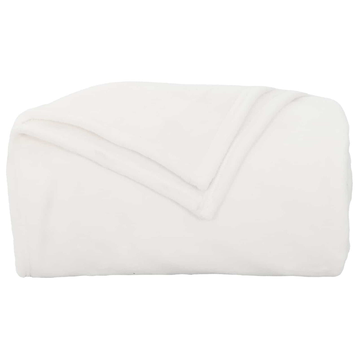 vidaXL Κουβέρτα Λευκό 130 x 150 cm Μαλλί