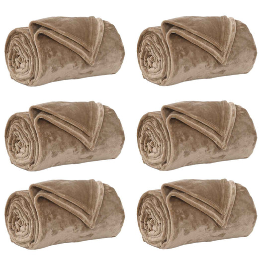 vidaXL Ριχτάρια 6 pcs Καμηλοπάρδαλη 150 x 200 cm Μαλλί