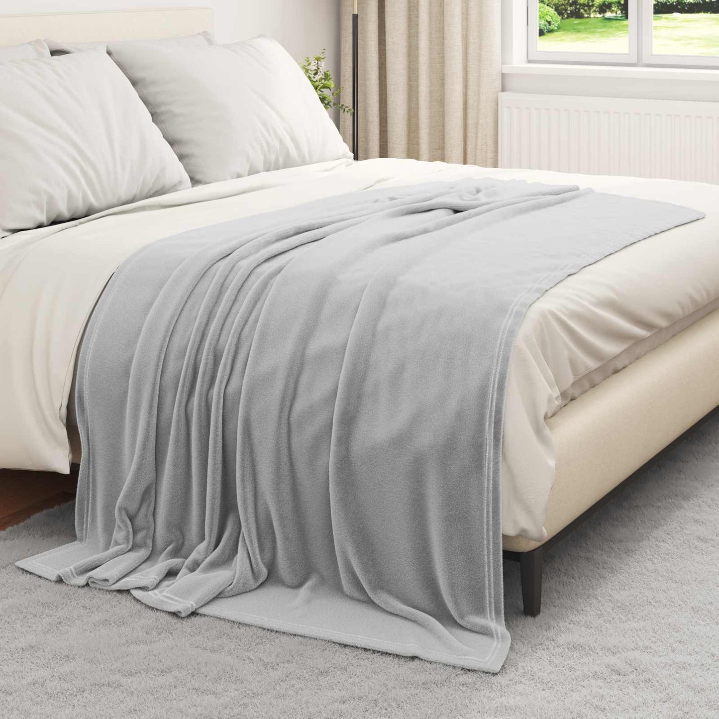 vidaXL Ριχτάρια 6 pcs Γκρι 150 x 200 cm Μαλλί