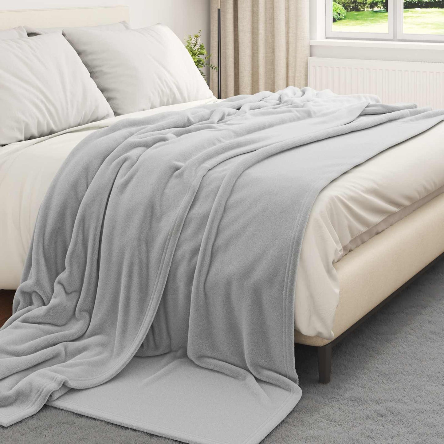 vidaXL Ριχτάρια 6 pcs Γκρι 240 x 270 εκ. Μαλλί