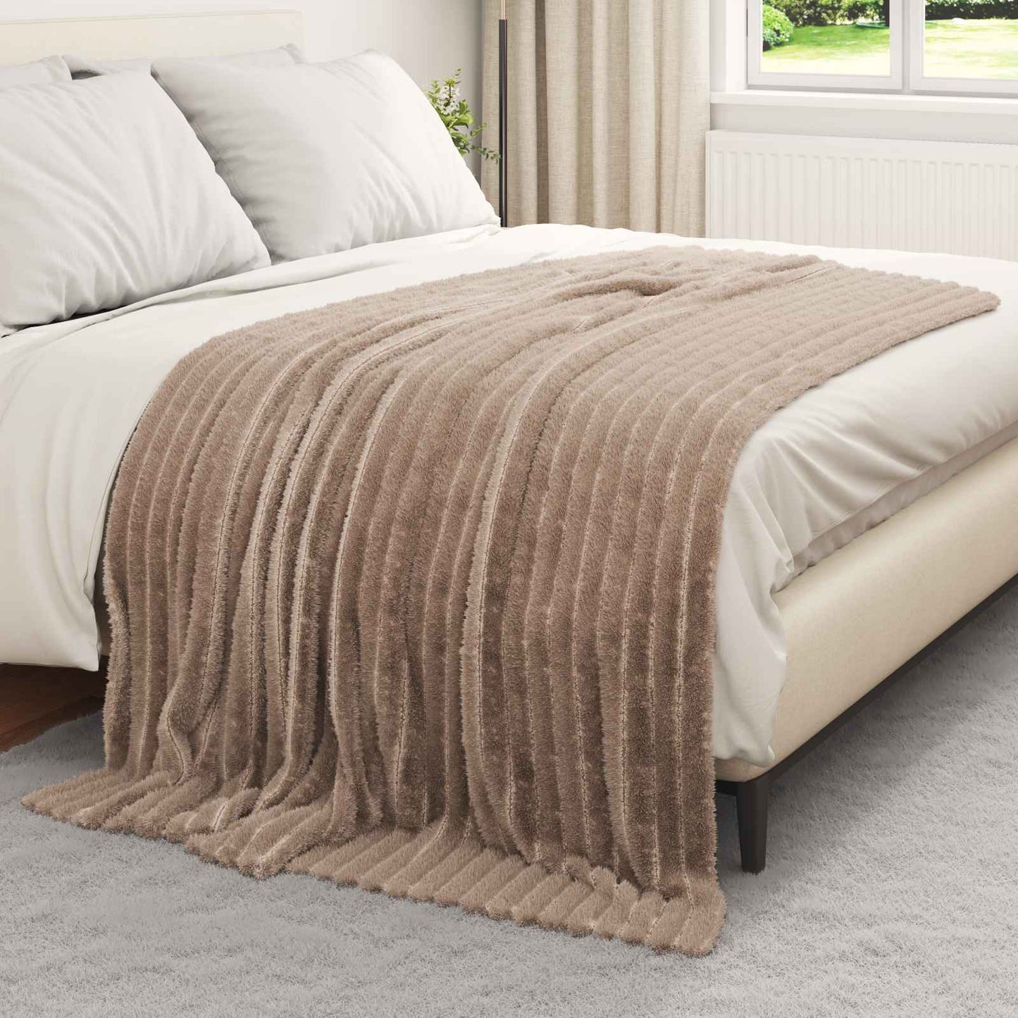 vidaXL Ριχτάρι Καμηλοπάρδαλη 200 x 150 cm 0.8 kg Μαλλί