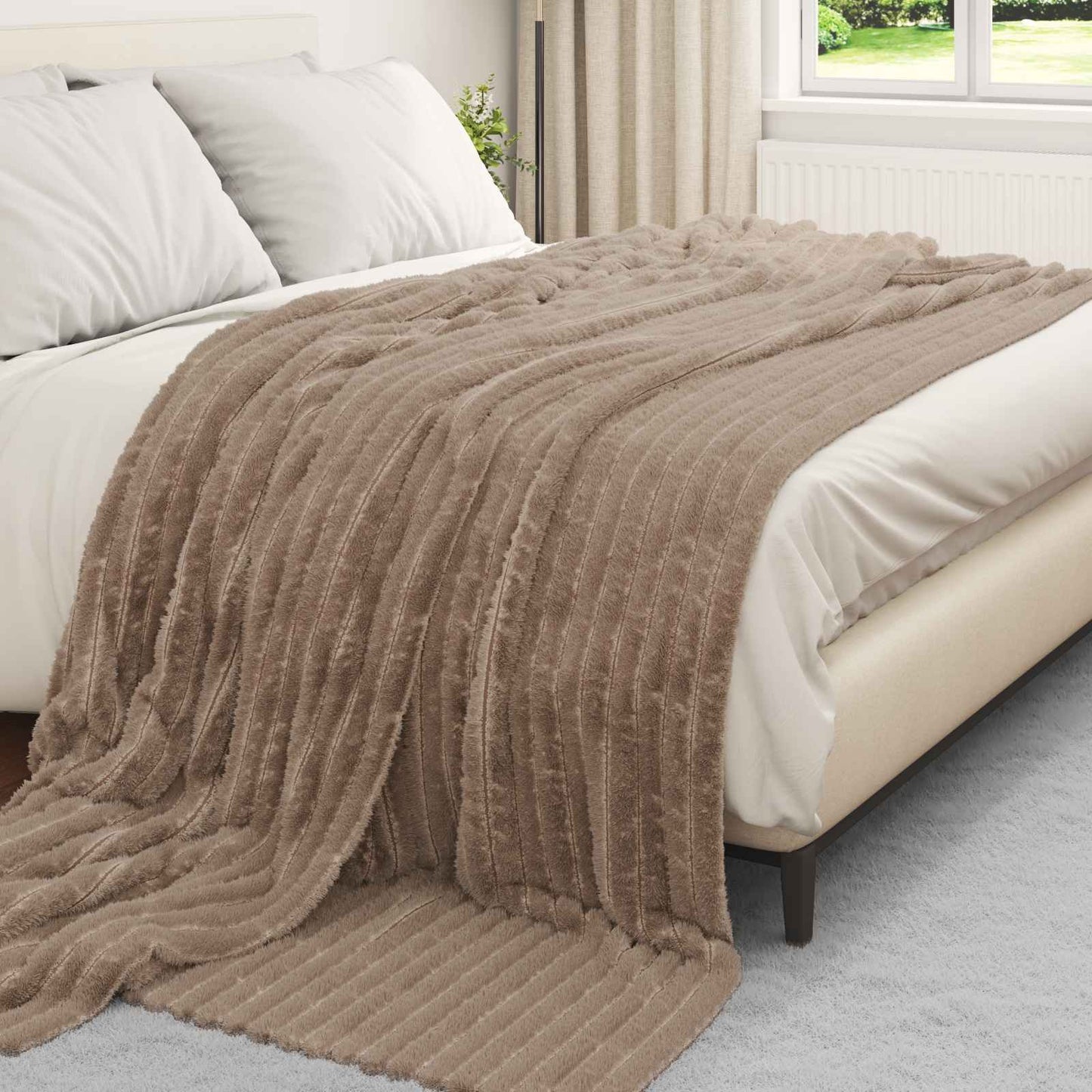 vidaXL Ριχτάρι Καμηλοπάρδαλη 270 x 240 cm 1.85 kg Μαλλί