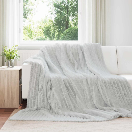 vidaXL Κουβέρτα Γκρι 270 x 240 cm Μαλλί