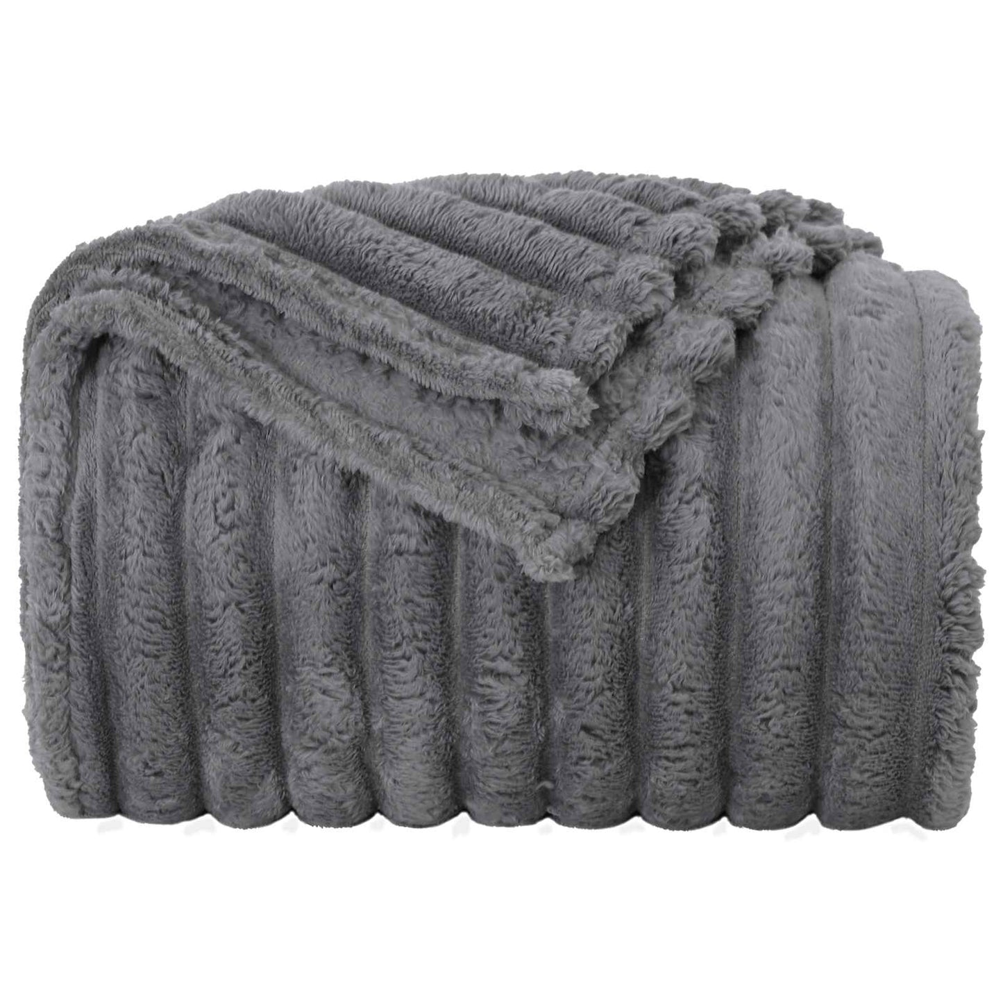vidaXL Ριχτάρια 6 τμχ. Σκούρο Γκρι 200 x 150 cm 4.75 kg Μαλλί