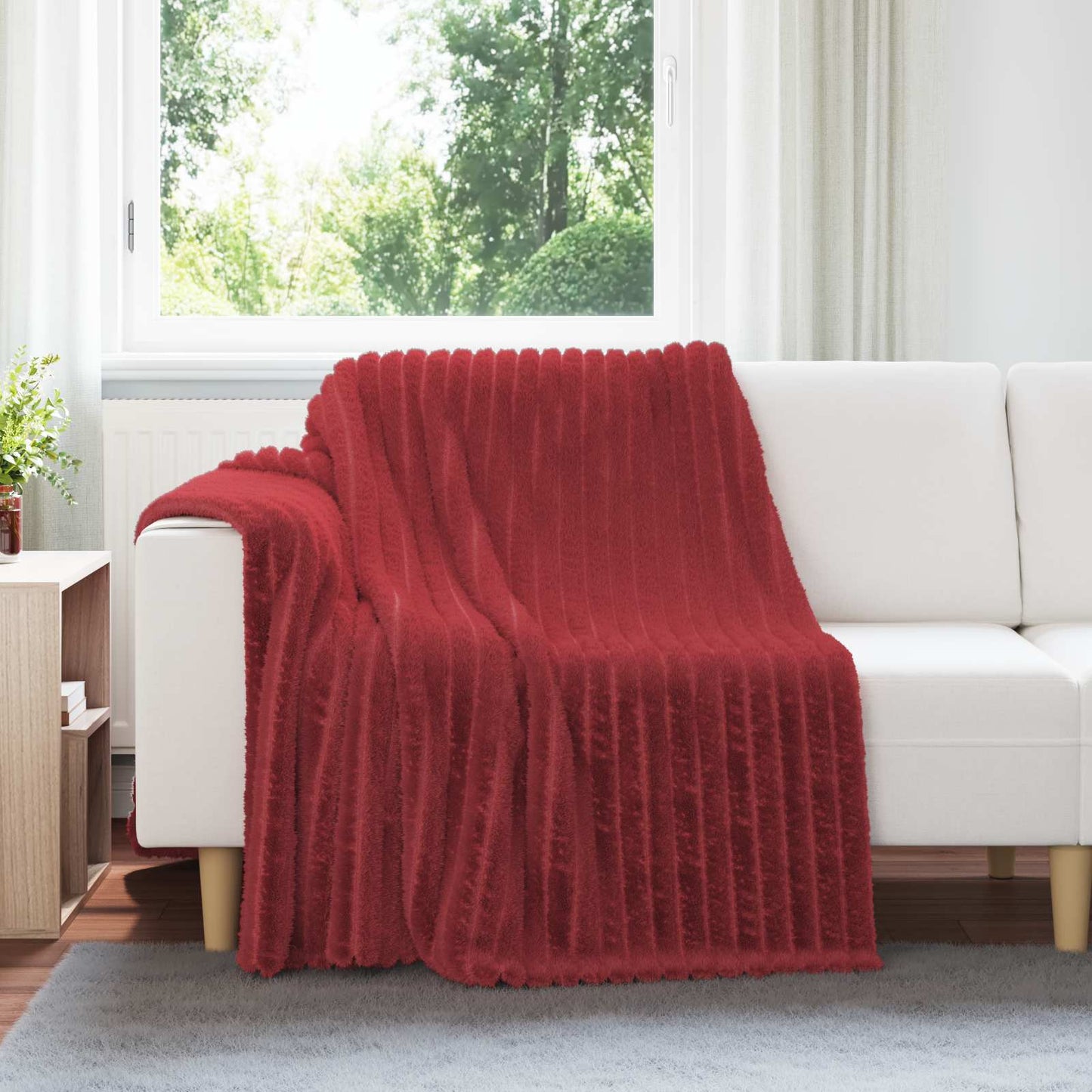 vidaXL Ριχτάρια 6 τμχ. Βεραμάν Κόκκινο 200 x 150 cm 4.75 kg Μαλλί